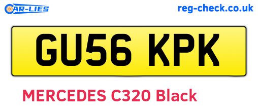 GU56KPK are the vehicle registration plates.