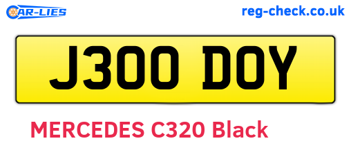 J300DOY are the vehicle registration plates.