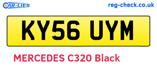 KY56UYM are the vehicle registration plates.