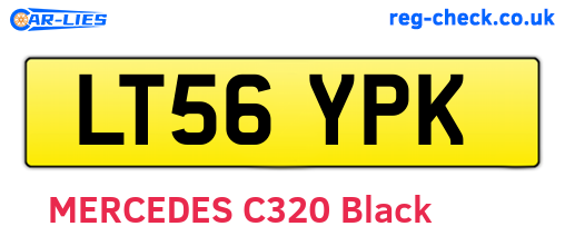 LT56YPK are the vehicle registration plates.