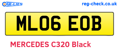 ML06EOB are the vehicle registration plates.