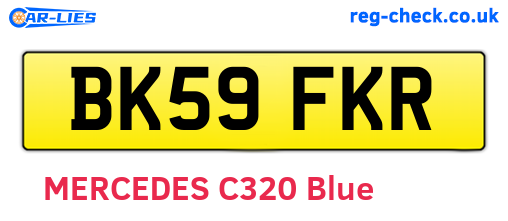 BK59FKR are the vehicle registration plates.