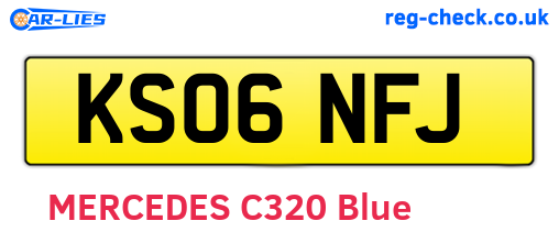 KS06NFJ are the vehicle registration plates.