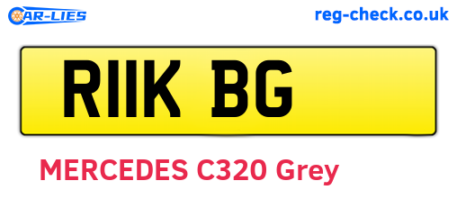 R11KBG are the vehicle registration plates.