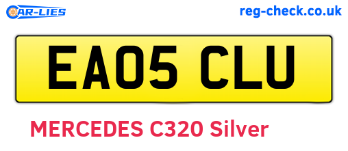 EA05CLU are the vehicle registration plates.