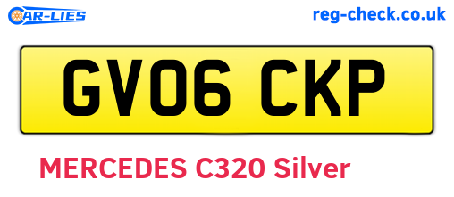 GV06CKP are the vehicle registration plates.