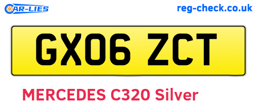 GX06ZCT are the vehicle registration plates.