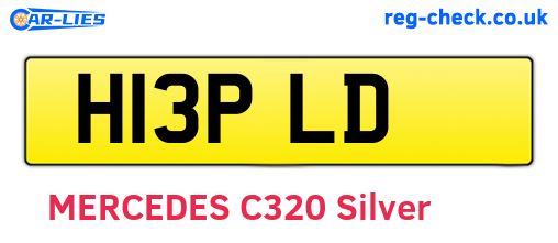 H13PLD are the vehicle registration plates.