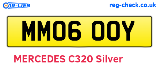 MM06OOY are the vehicle registration plates.