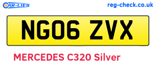NG06ZVX are the vehicle registration plates.