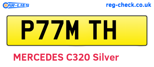 P77MTH are the vehicle registration plates.