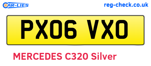 PX06VXO are the vehicle registration plates.