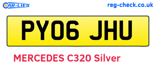 PY06JHU are the vehicle registration plates.