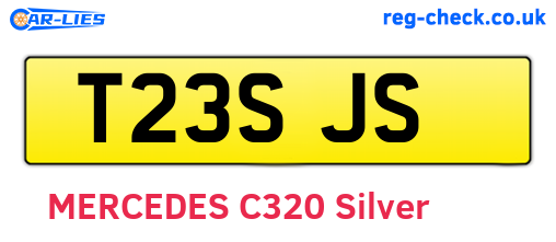 T23SJS are the vehicle registration plates.