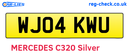 WJ04KWU are the vehicle registration plates.