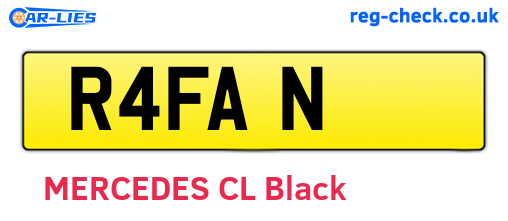 R4FAN are the vehicle registration plates.
