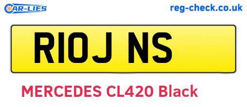 R10JNS are the vehicle registration plates.
