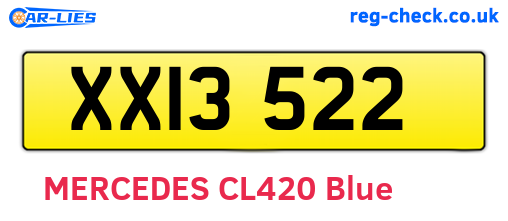 XXI3522 are the vehicle registration plates.