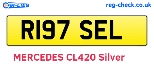 R197SEL are the vehicle registration plates.
