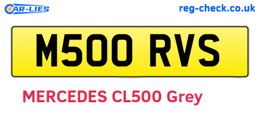 M500RVS are the vehicle registration plates.