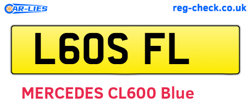 L60SFL are the vehicle registration plates.