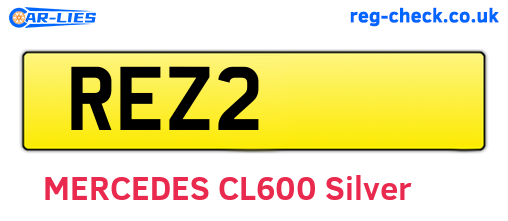 REZ2 are the vehicle registration plates.