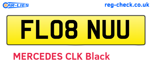 FL08NUU are the vehicle registration plates.