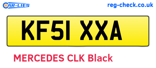 KF51XXA are the vehicle registration plates.