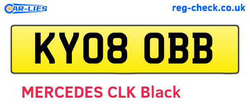 KY08OBB are the vehicle registration plates.