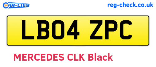 LB04ZPC are the vehicle registration plates.