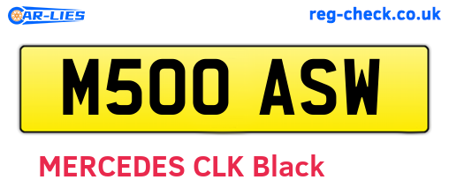 M500ASW are the vehicle registration plates.