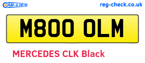 M800OLM are the vehicle registration plates.