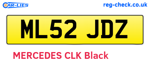 ML52JDZ are the vehicle registration plates.