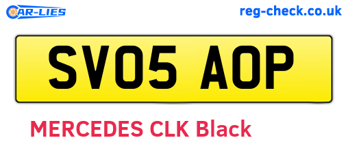 SV05AOP are the vehicle registration plates.