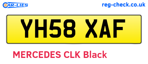 YH58XAF are the vehicle registration plates.