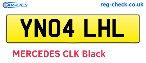 YN04LHL are the vehicle registration plates.