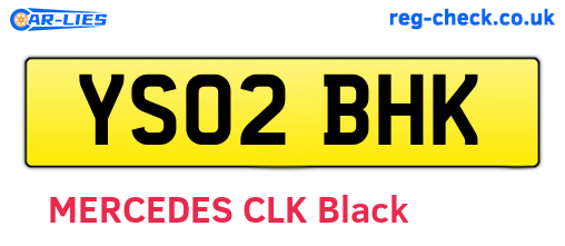 YS02BHK are the vehicle registration plates.
