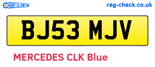 BJ53MJV are the vehicle registration plates.