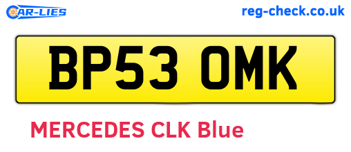 BP53OMK are the vehicle registration plates.