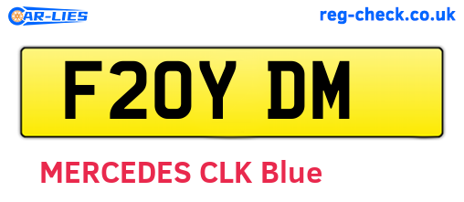 F20YDM are the vehicle registration plates.
