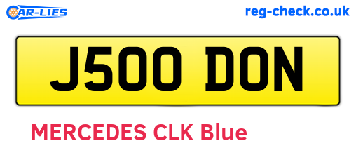 J500DON are the vehicle registration plates.