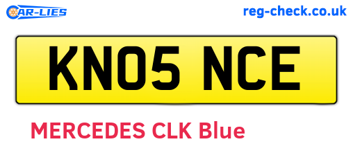 KN05NCE are the vehicle registration plates.