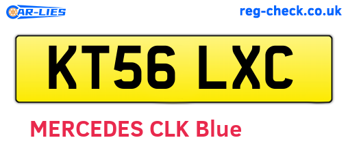 KT56LXC are the vehicle registration plates.