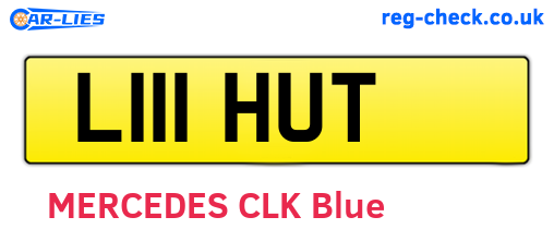 L111HUT are the vehicle registration plates.