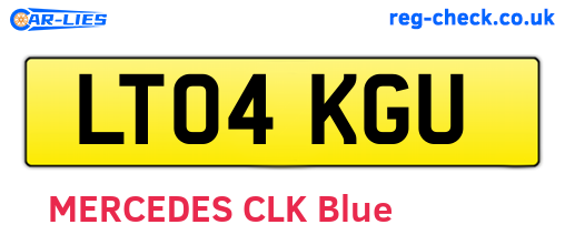 LT04KGU are the vehicle registration plates.