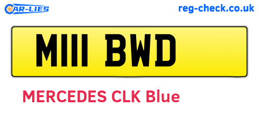 M111BWD are the vehicle registration plates.