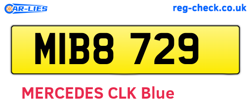 MIB8729 are the vehicle registration plates.