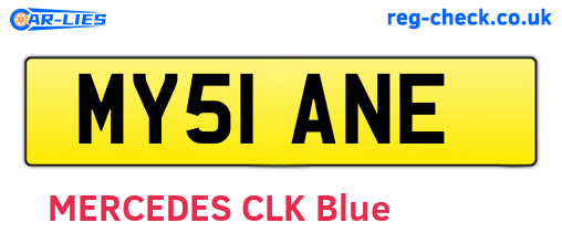 MY51ANE are the vehicle registration plates.