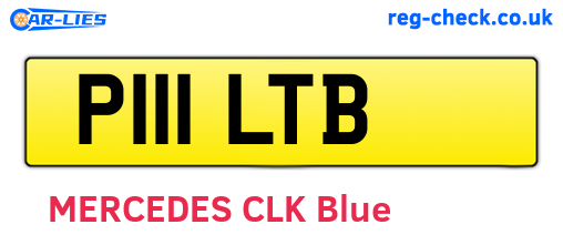 P111LTB are the vehicle registration plates.
