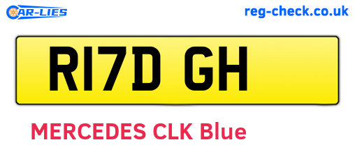 R17DGH are the vehicle registration plates.